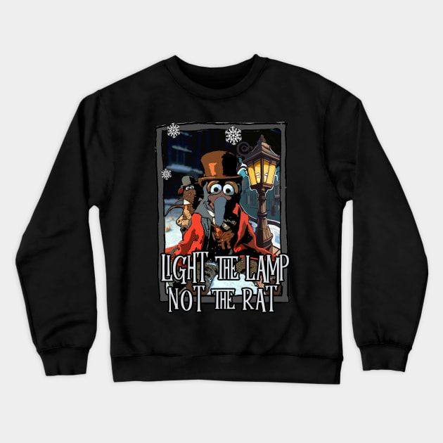 Muppet Christmas Carol - Gonzo & Rizzo Light The Lamp Crewneck Sweatshirt by wsyiva